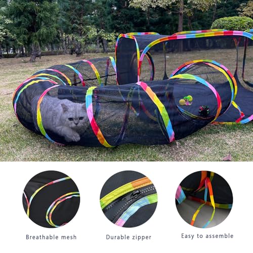 Outdoor Cat Enclosures Portable Mesh Tent Playpen Tunnel for Small Animals S960021