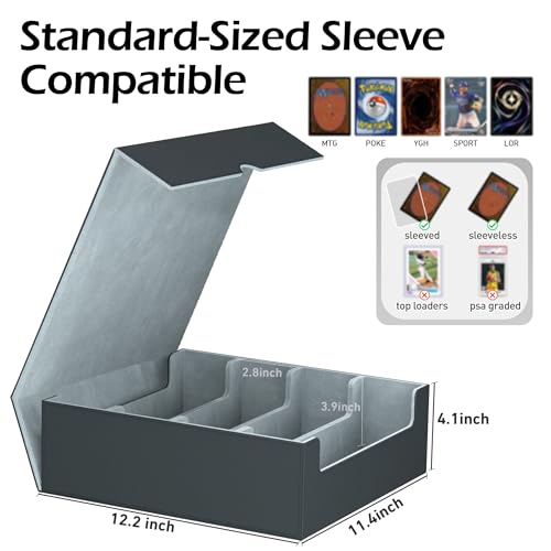 4-Row Trading Card Storage Box with 50 Sleeves & 24 Dividers H51891