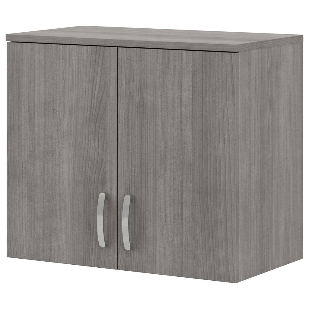 Platinum Gray Wall Cabinet with Doors and Shelves M9048