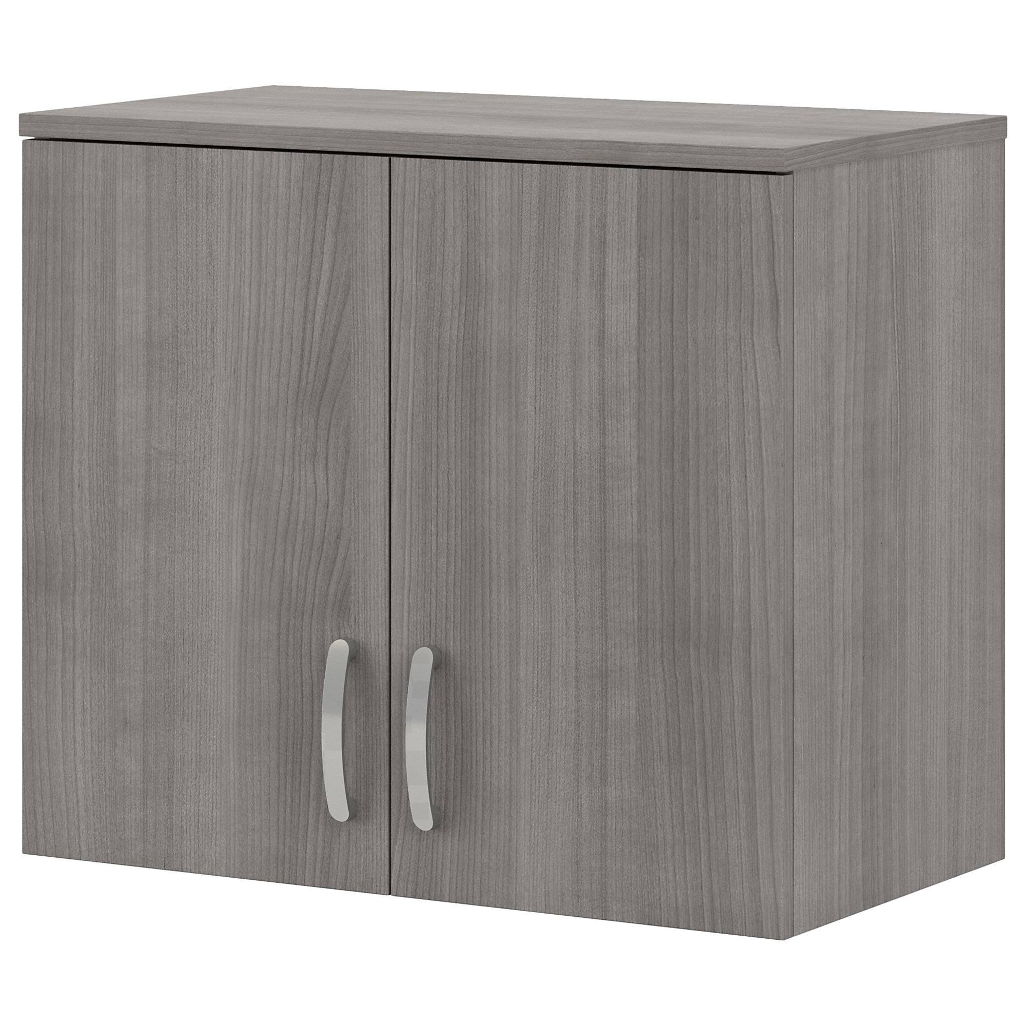 Platinum Gray Wall Cabinet with Doors and Shelves M9048