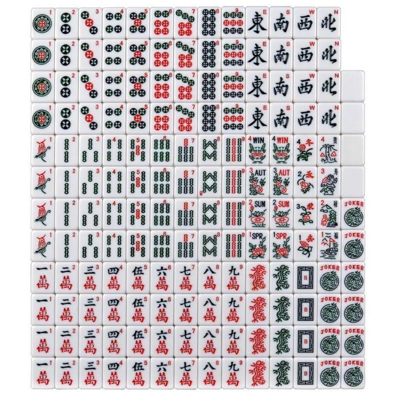 Blue Phoenix 166 Tiles American Mahjong Set with Soft Bag Y69890