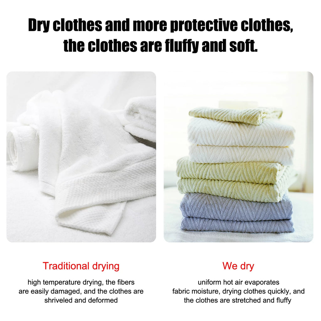 Portable 850W 1.6cu ft Front Load Electric Clothes Dryer with Stainless Steel Tub, White D297
