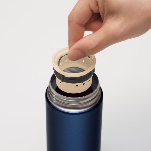 Stainless Steel Travel Mug with Tea Leaf Filter, Pink Champagne M305