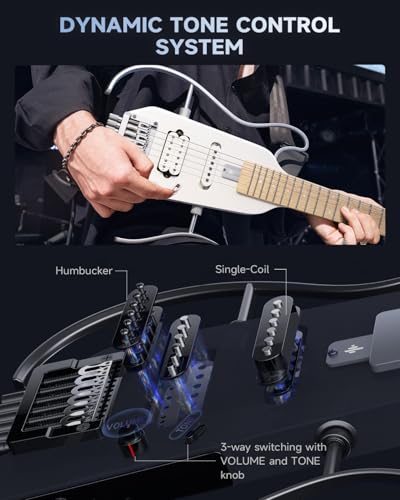 Metallic White Electric Guitar Kit D213