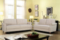 Beige Loveseat and Sofa O401582