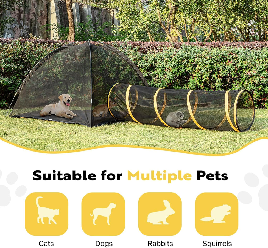 Outdoor Cat Enclosures Portable Catio with Cat Tent C3788