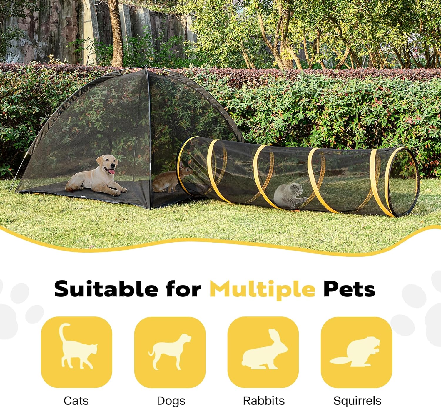 Outdoor Cat Enclosures Portable Catio with Cat Tent C3788