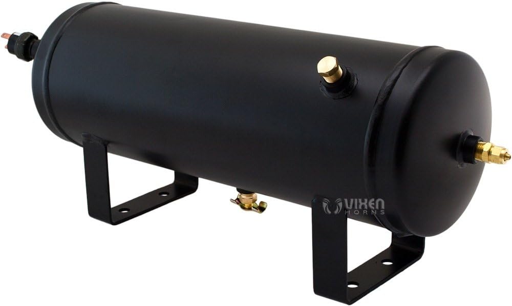 Train Horn Kit with 150psi Air Compressor, 1.5 Gallon Tank, 3 Trumpets E680441