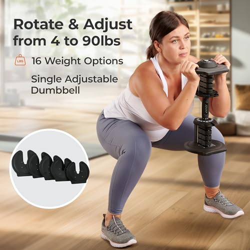 Adjustable Dumbbells 15Lb 25Lb 43Lb 55Lb 90Lb 6in1 G4562