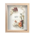 11” x 11” Dark Oak Wooden Shadow Box Frame with Tempered Glass A2300
