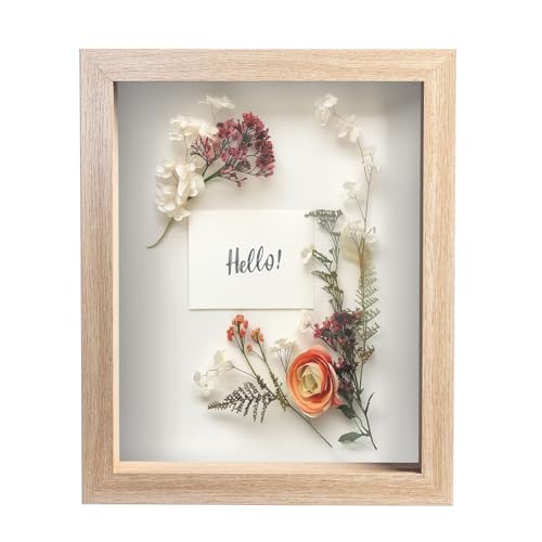 11” x 11” Dark Oak Wooden Shadow Box Frame with Tempered Glass A2300
