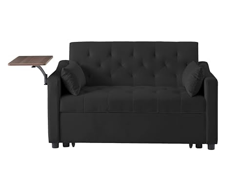 3 in1 Velvet Convertible Loveseat Sleeper Sofa Bed with Storage Pockets I68092