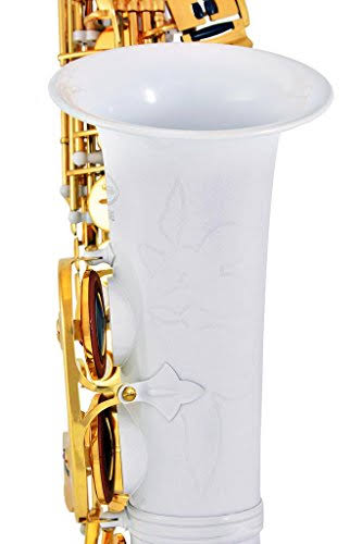 White-Gold Keys Alto Saxophone with Case J1658