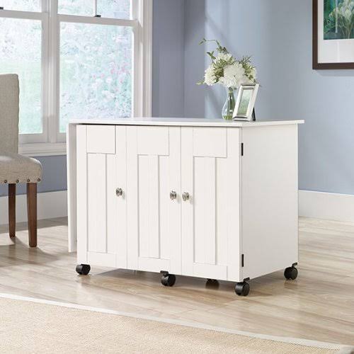 Soft White Sewing & Craft Cart V38077