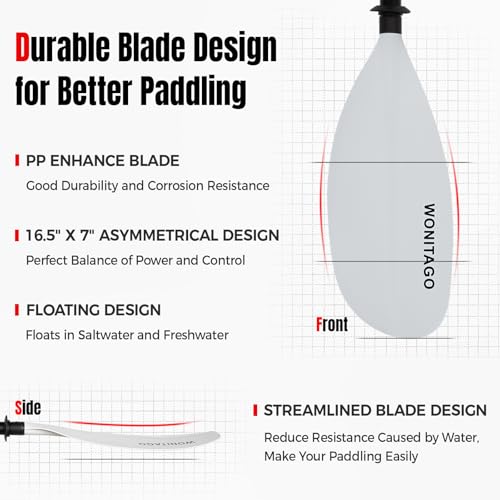 Adjustable Kayak Paddles with Alloy Shaft and PP Blade T7807