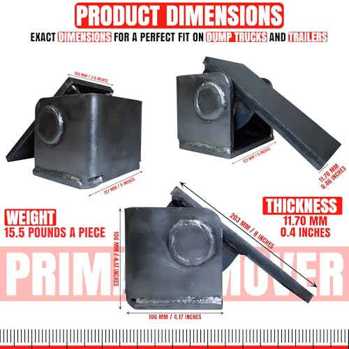 2Pcs Greasable Weld-On Solid Steel Dump Trailer Hinges M71576