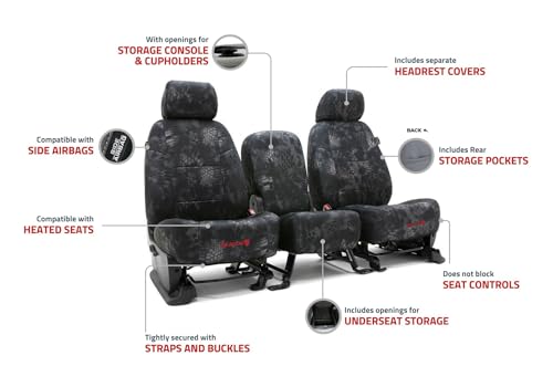 ShearComfort Custom Kryptek Neo-Supreme Seat Covers Compatible with Chevy Silverado (2020-2022) for 40/20/40 w/Non-Removable Headrests, Folddown Center Console and Center Underseat St... L405248