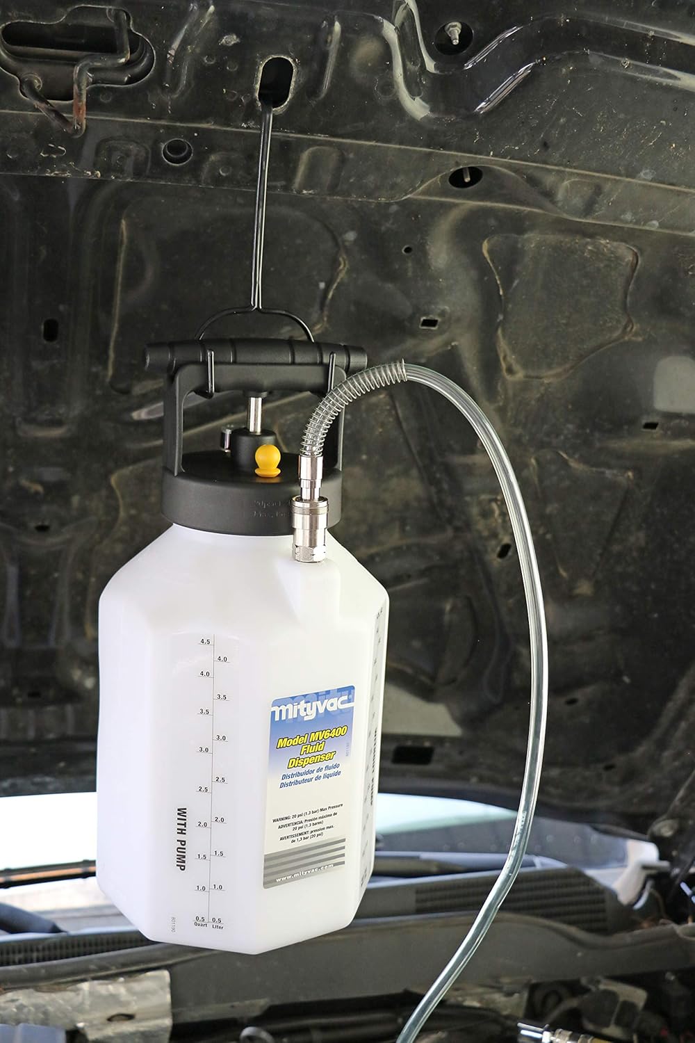 Professional Hydraulic Brake and Clutch Pressure Bleeding System with 7 Master Cylinder Adapters and Storage Case U966