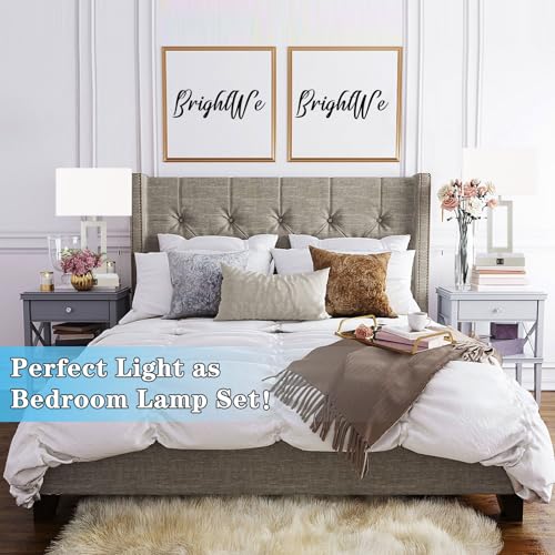 Set of 2 Touch Control Table Lamps with USB Ports, 3-Way Dimmable, Gold and White R82766