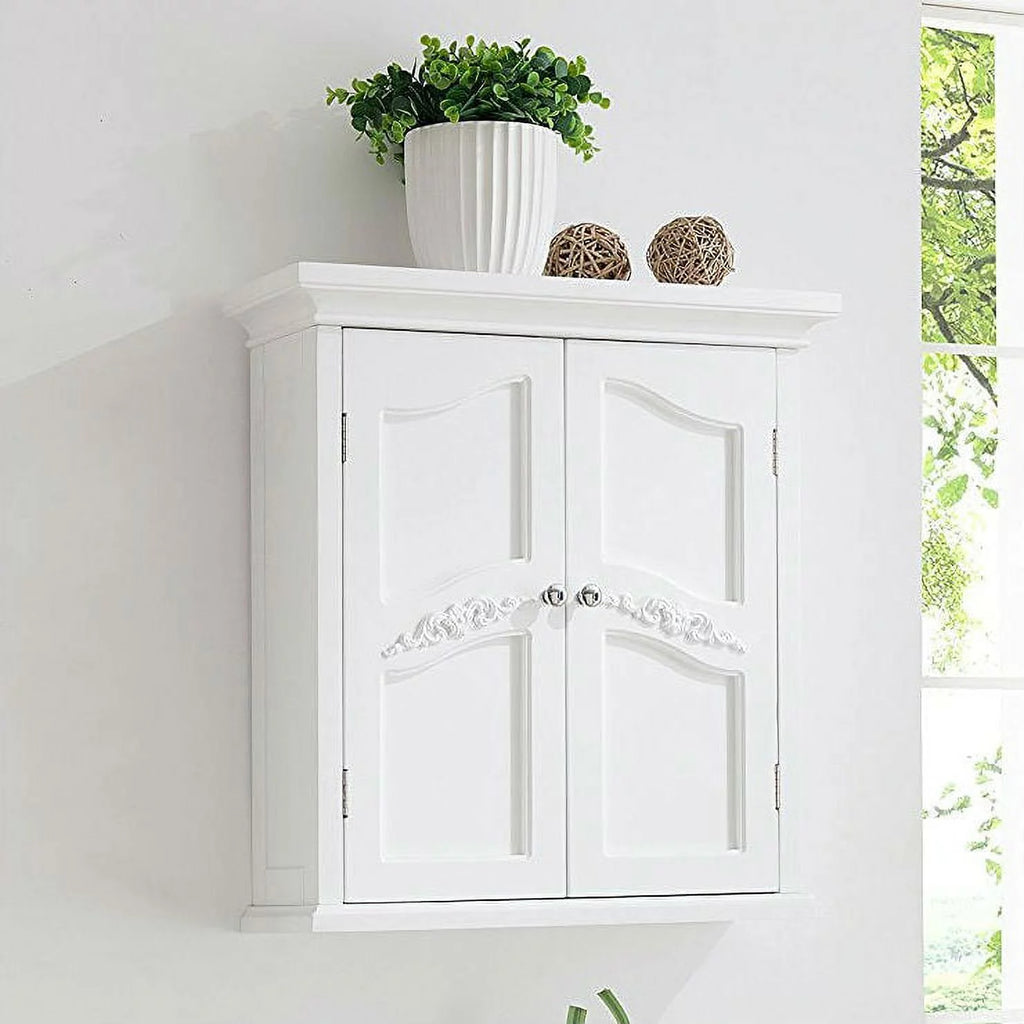 White 2 Door Bathroom Wall Cabinet Q202