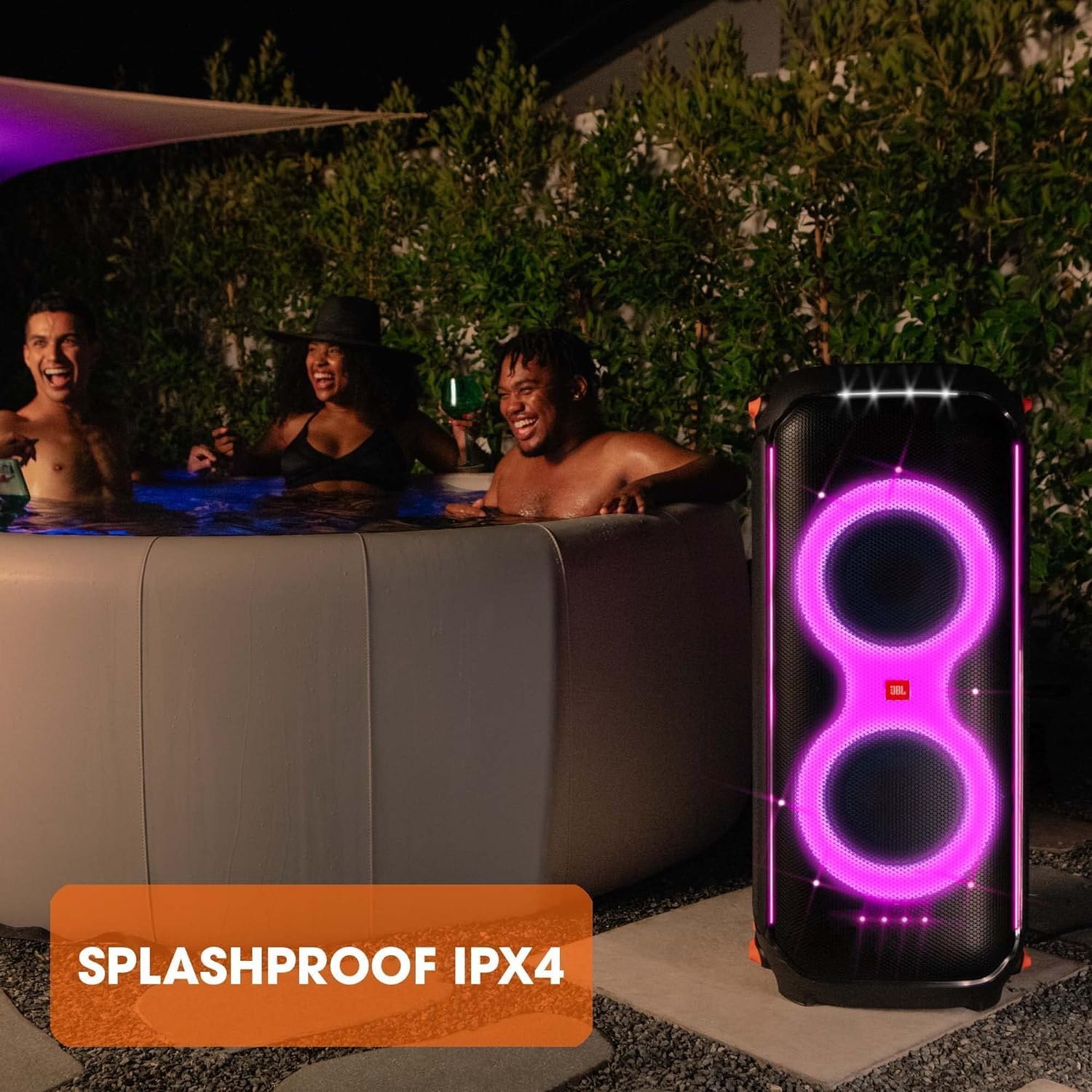 800W Wireless Bluetooth Splashproof Party Speaker with Lights H21237