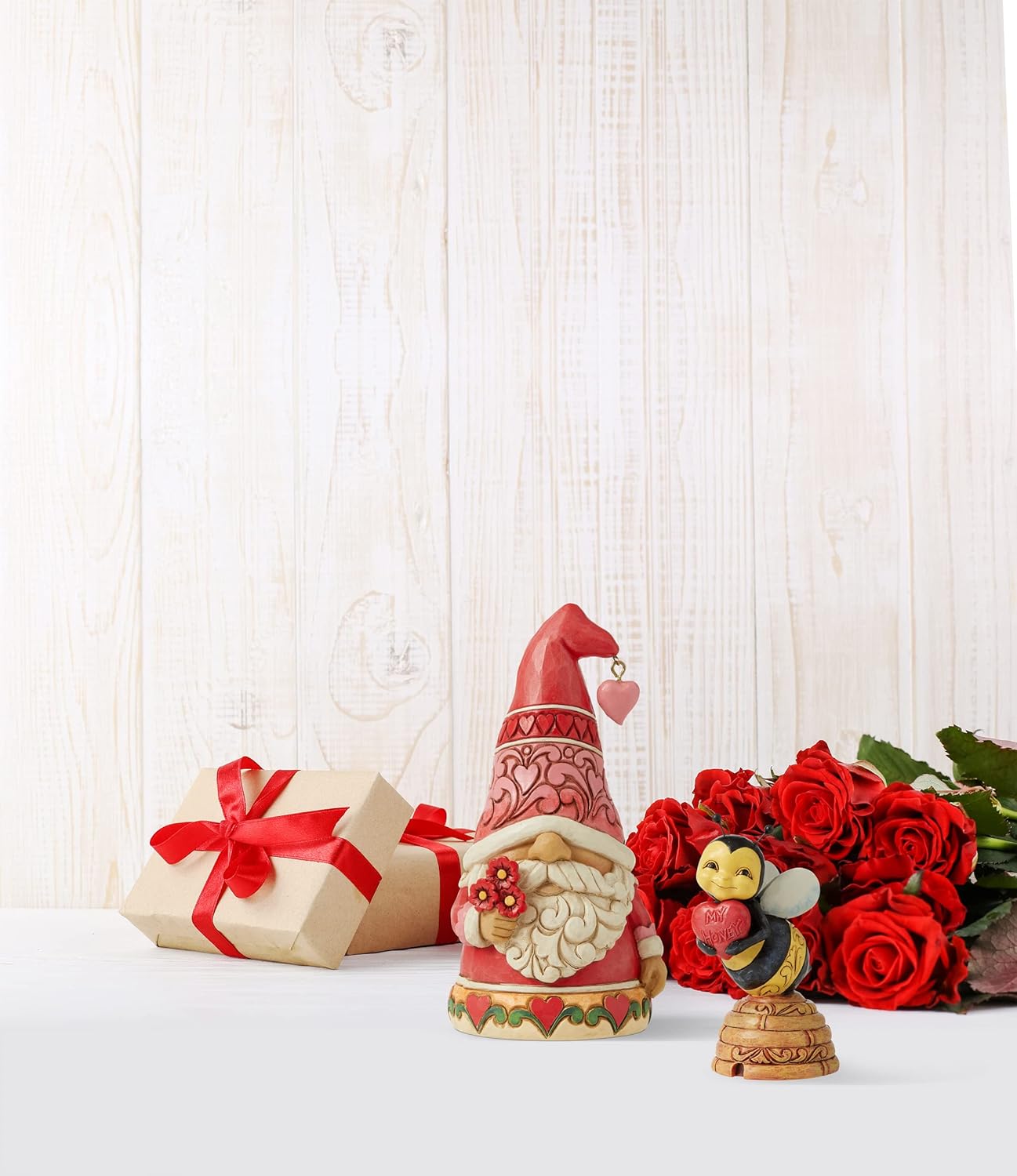 5 Inch Multicolor Gnome Holding Flowers Figurine Q247371