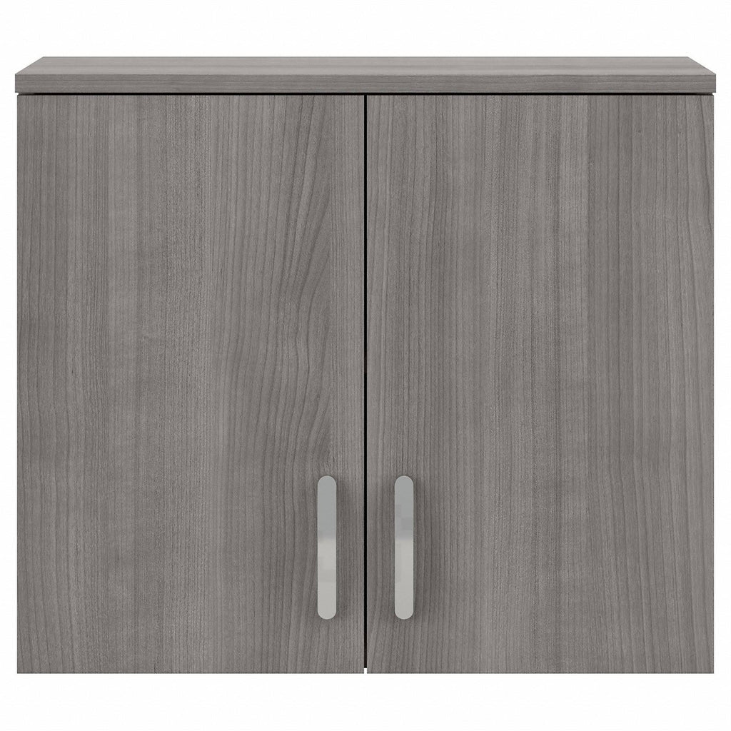 Platinum Gray Wall Cabinet with Doors and Shelves M9048