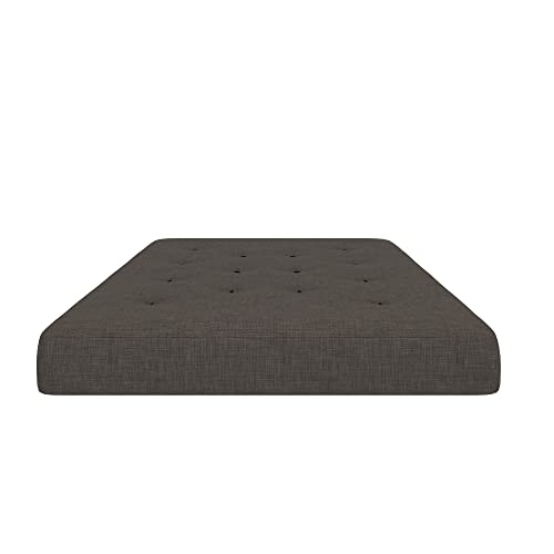 8-Inch Pocket Spring Coil Futon Mattress, Full, Taupe Gray F588651