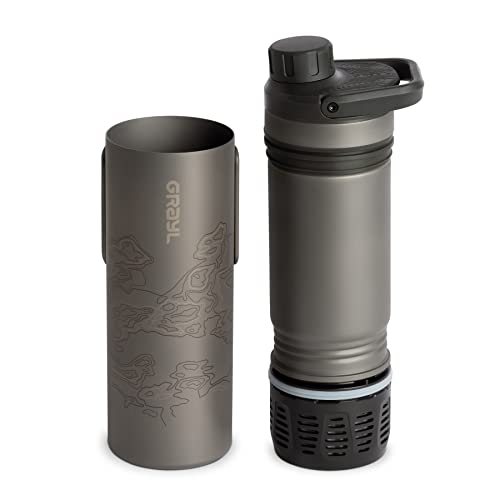 16.9 oz Titanium Water Purifier Filter Bottle D831546