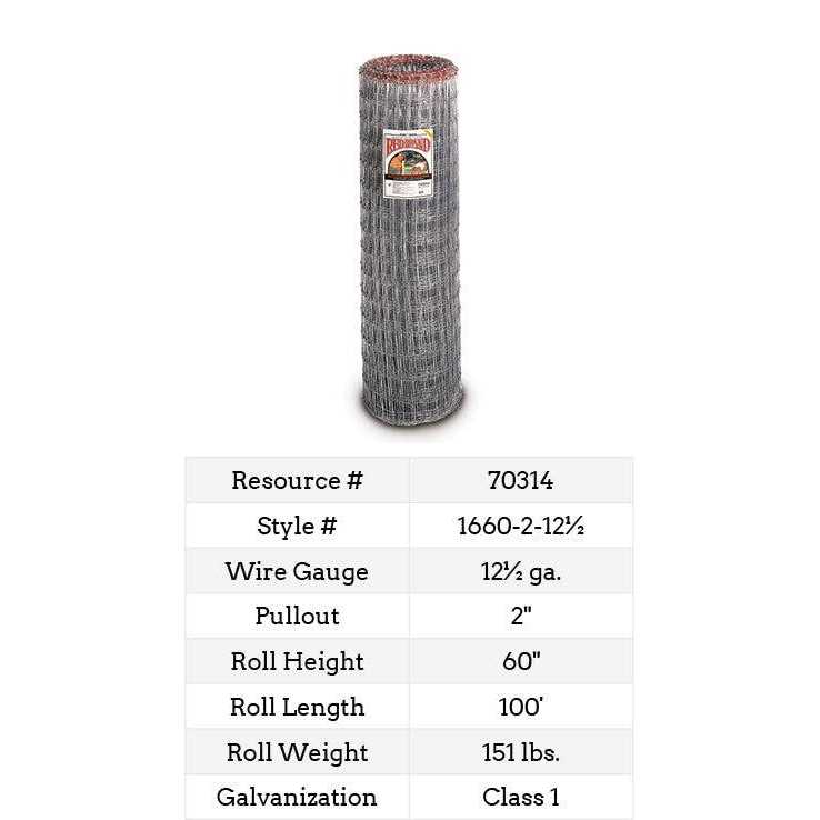 Non-Climb Horse Fence 60 in. x 100 ft E10412