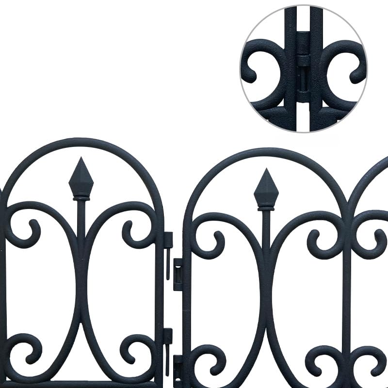 Black Plastic Garden Fence 13 inch High 10 Pack Q960760