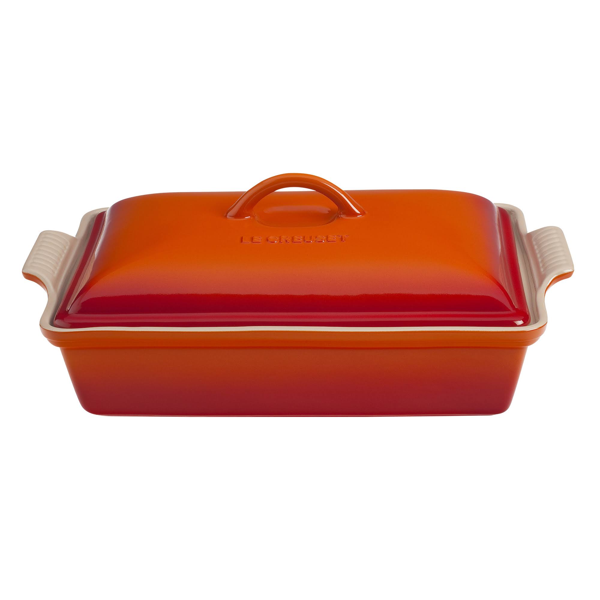 Heritage Stoneware Covered Rectangular Casserole, 4-Quart K984926