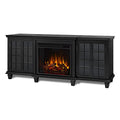 White 70" Electric Fireplace TV Stand with Adjustable Shelves M143