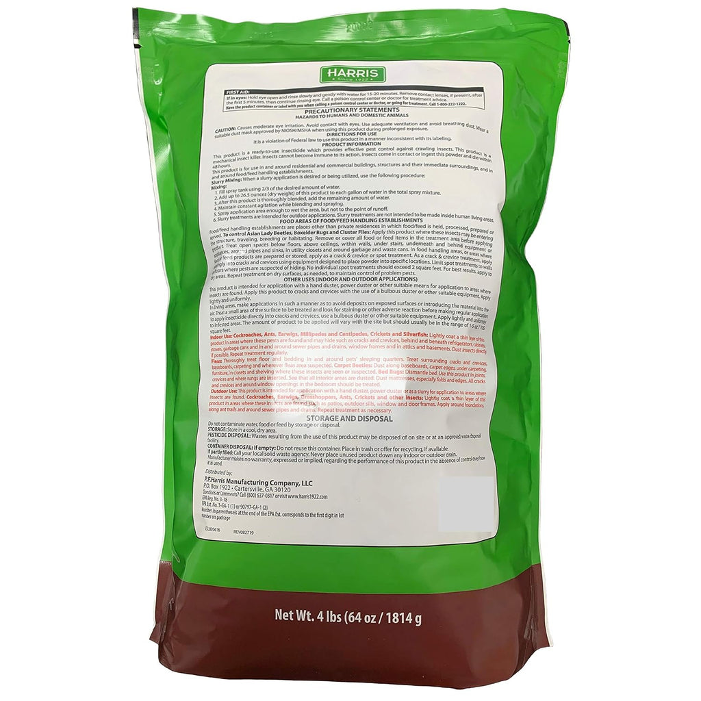 4lb Diatomaceous Earth Crawling Insect Killer with Powder Duster P9667