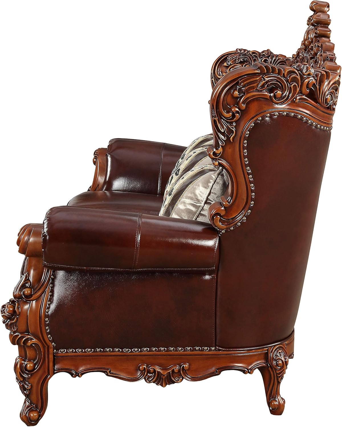 Cherry Top Grain Leather Match Sofa H312383