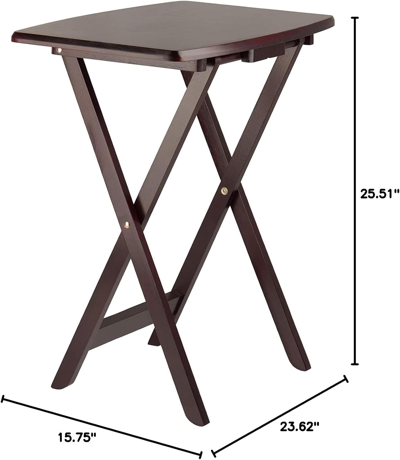 Espresso Folding Wooden Tray Table B73973