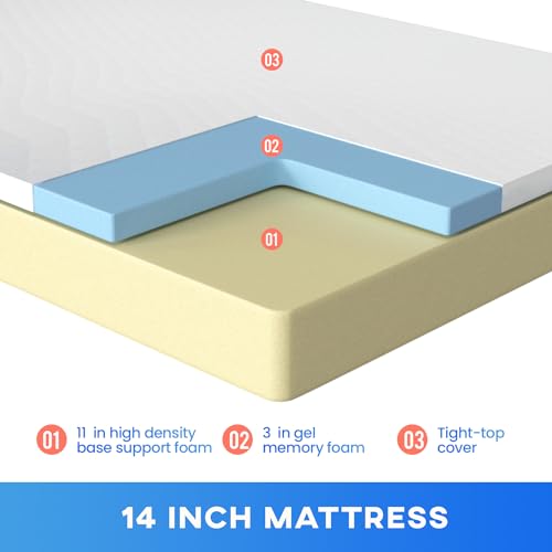 6 Inch Twin XL Gel Memory Foam Mattress Q1565
