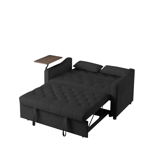3 in1 Velvet Convertible Loveseat Sleeper Sofa Bed with Storage Pockets I68092
