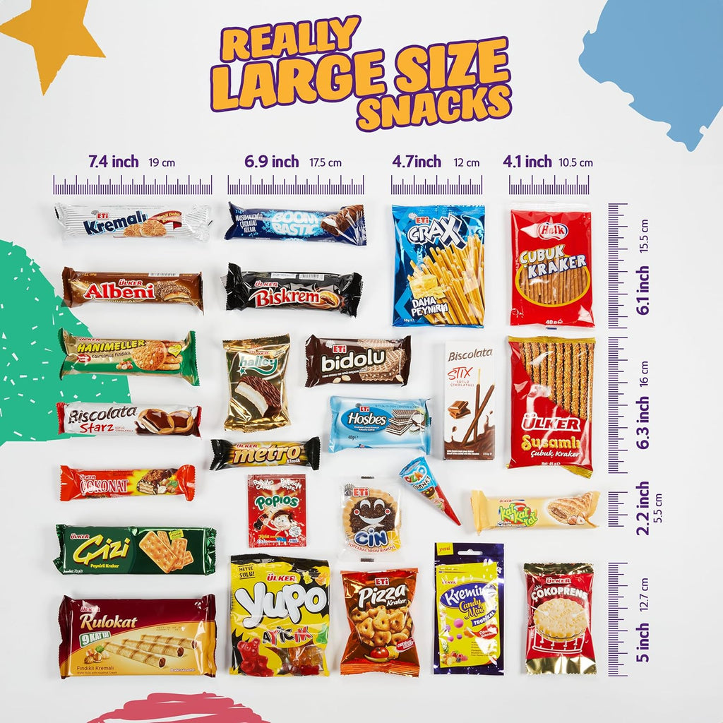 25 Full-Size International Snack Box B83913