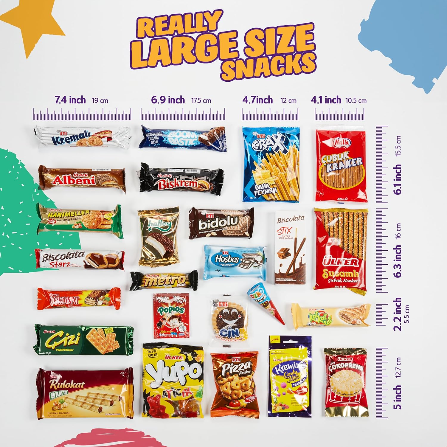 25 Full-Size International Snack Box B83913