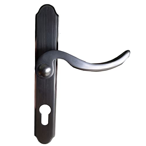 Brushed Polished Brass Lever Handle Set for Screen & Storm Doors A187