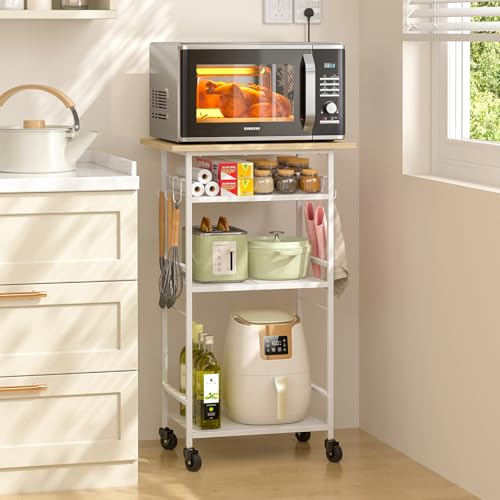 3 Tier Rolling Kitchen Microwave Cart with Adjustable Shelf Z9242