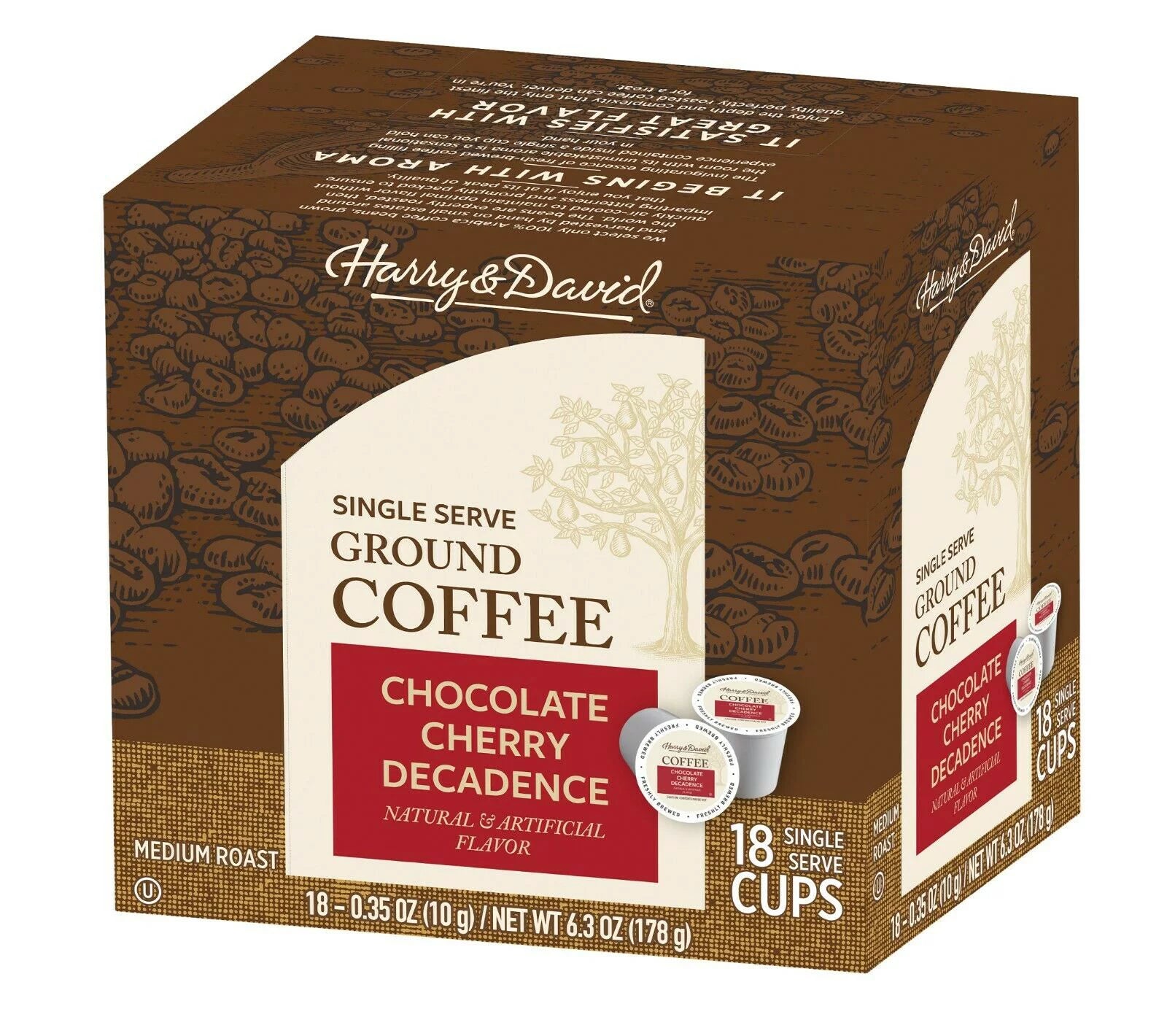 Coffee Combo, Chocolate Cherry Decadence, Caramel Pecan 2/18 ct boxes I498