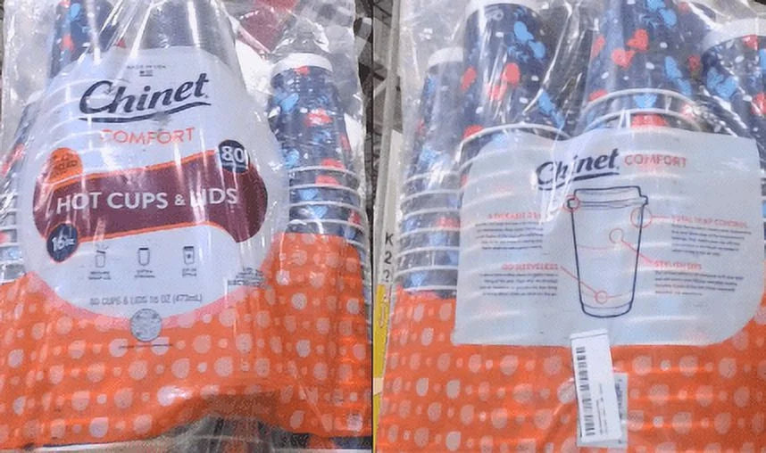 80 Count 16 Ounce Insulated Cups & Lids V95437