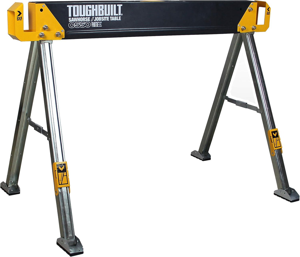 Folding Sawhorse/Jobsite Table, 100% High Grade Steel, 41.5-Inch W150
