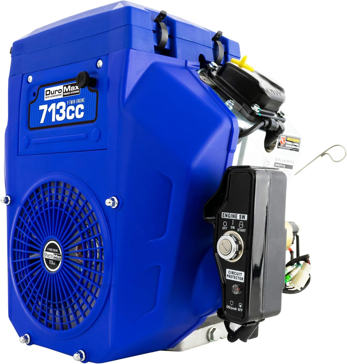 Blue 713cc V-Twin Electric Start Gas Powered Multi-Use Engine J9498