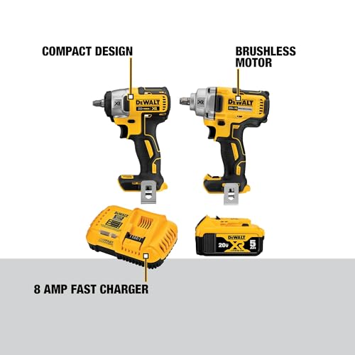 20V MAX Cordless Impact Wrench Combo Kit with 5ah Battery and Charger N932
