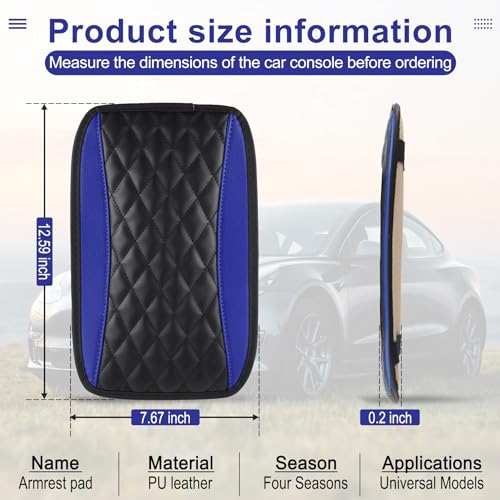 Black PU Leather Car Armrest Cover N752181