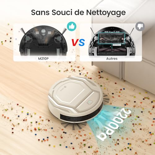 Robot Vacuum with 12000Pa Suction, Anti-Tangle Brushes, Self-Emptying V746