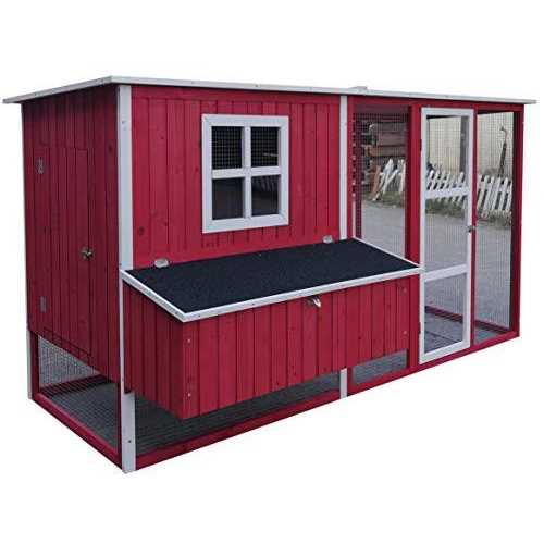 87 inch Wood Chicken Coop Hen House Run Nesting Box X995